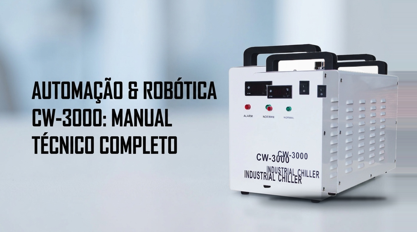 Chiller Industrial Resfriamento CNC Laser Router CW-3000: Manual Técnico Completo