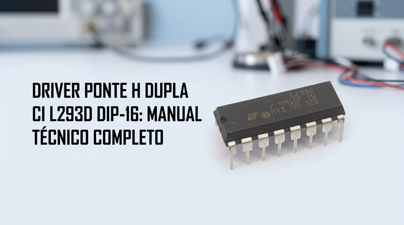 Circuito Integrado Ci L293d Ponte H Dupla Motores DC: Manual Técnico Completo