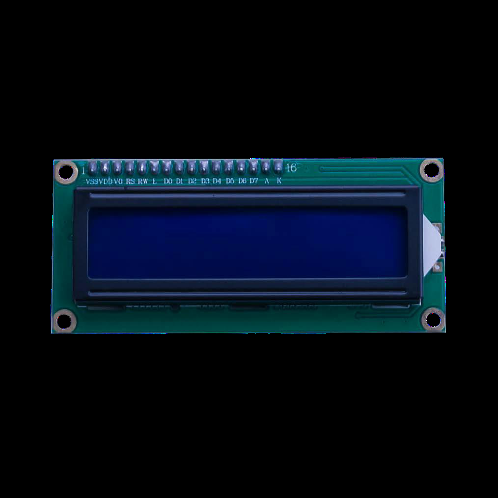 Display de cristal líquido LCD 1602 alfanumérico com barra de 16 pinos de conexão