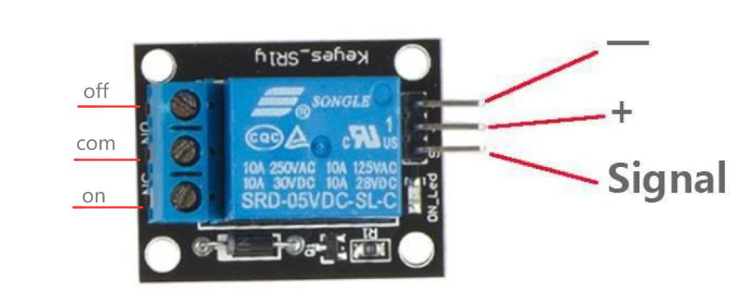 Módulo relé de 1 canal de 5 V com optoacoplador, bornes de parafuso e contatos reversíveis