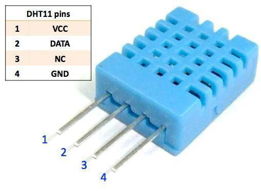 Módulo sensor de temperatura e umidade DHT11 com encapsulamento perfurado azul