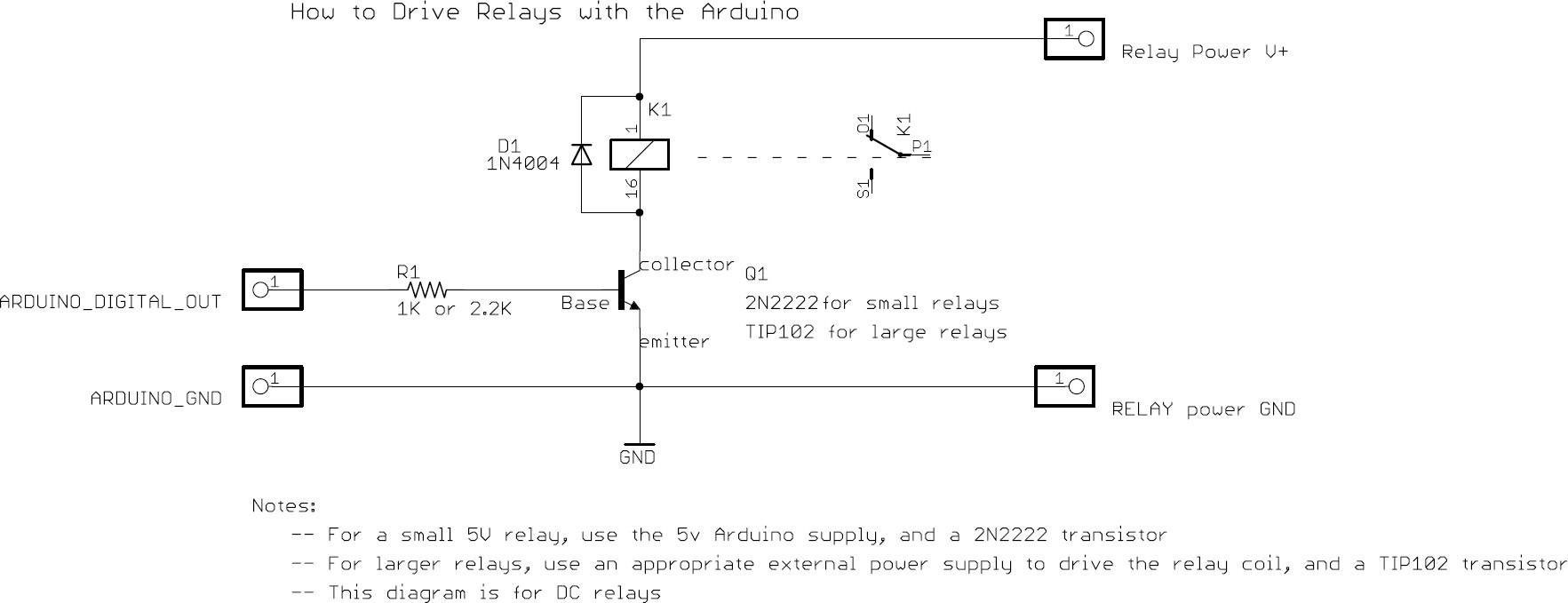 Módulo relé e transistor PN2222