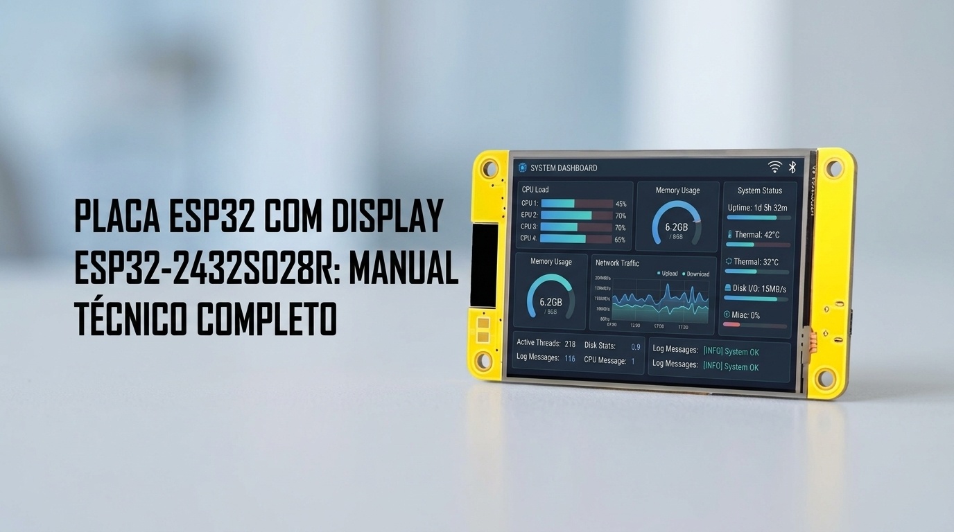 Documentação da Placa de Desenvolvimento ESP32 Com Display 2,8 Polegadas ESP32-2432S028R