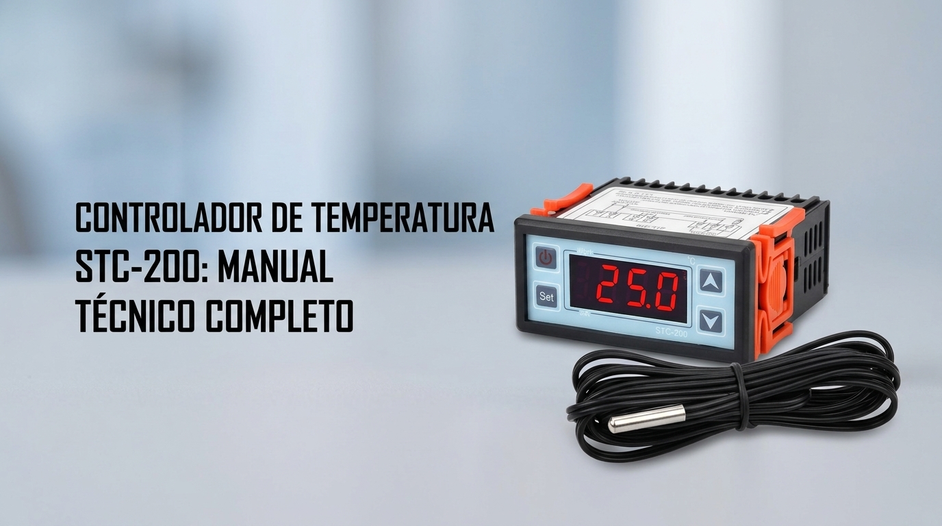 Gerar Diagrama 3D IA (ligacao): Controlador de Temperatura STC-200