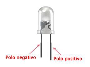 Esquema elétrico de ligação do LED com resistor limitador de corrente
