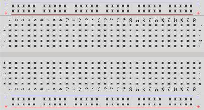 Montagem prática do contador de pulsos na protoboard com a placa ESP32