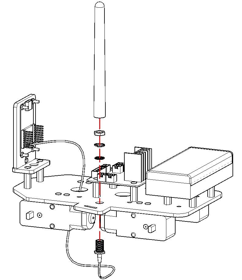 Passo 6 – Instalação do conector SMA e cabo pigtail IPEX