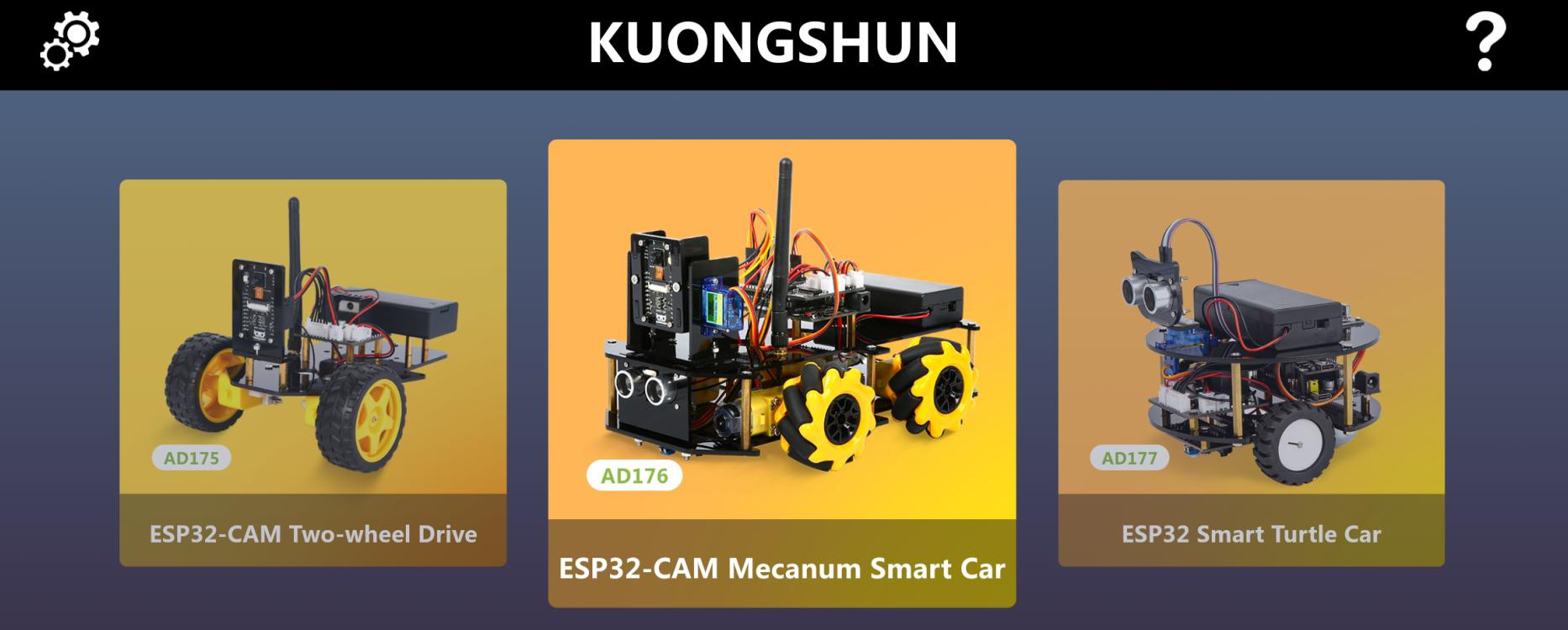 Instalação do aplicativo KUONGSHUN