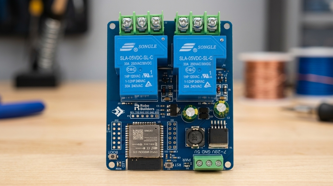 Placa ESP32 com 2 Relés de 30A RB2555: Manual Técnico Completo
