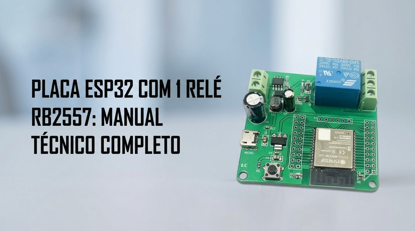 Placa ESP32 1 Relé RB2557 — manual técnico completo